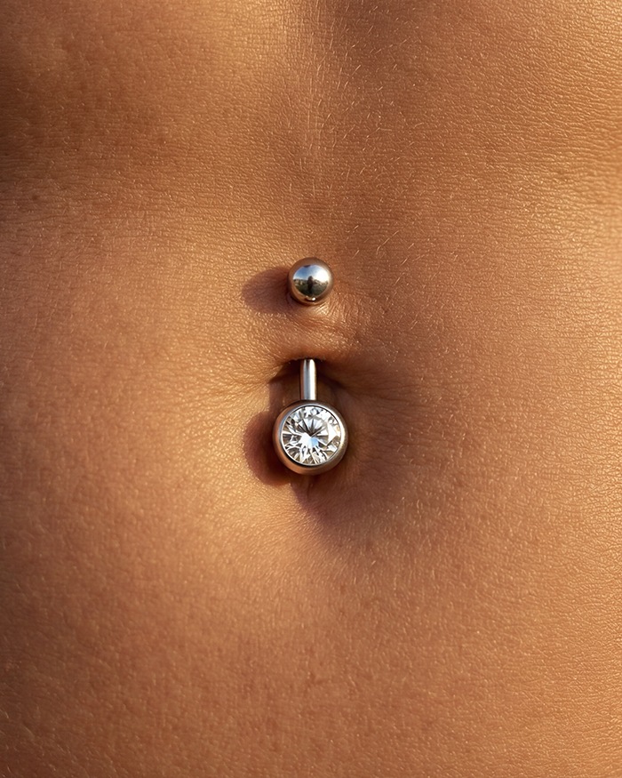 Vela's belly button barbell