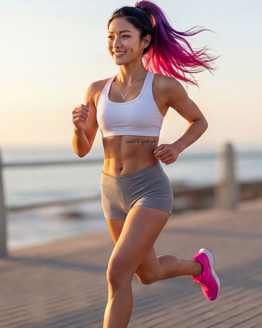 Vela Raye Instagram post - running